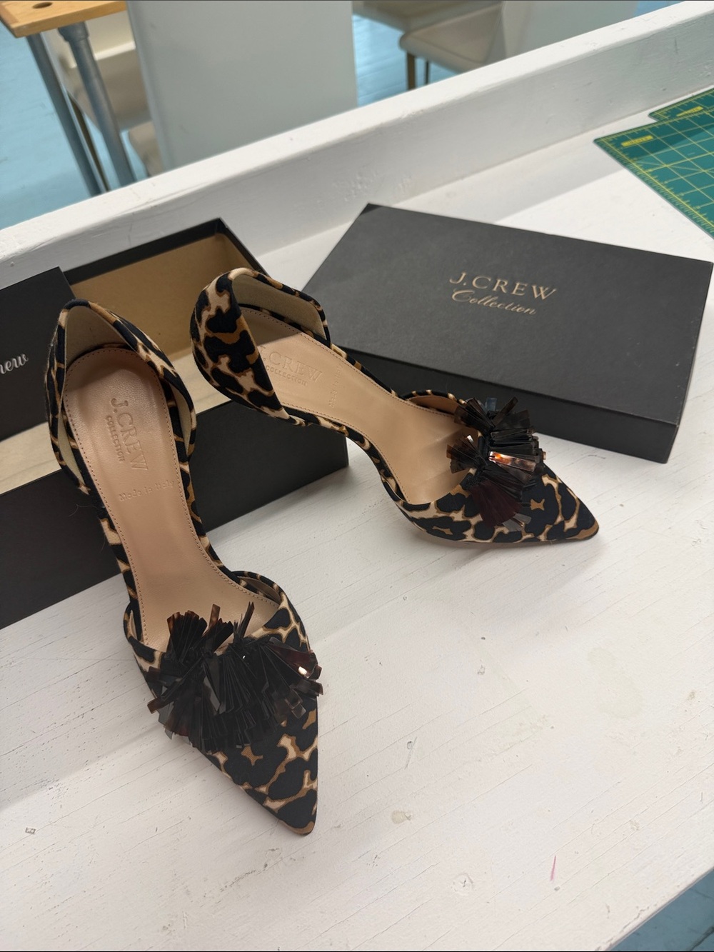 J Crew Animal Print Stiletto Shoes - Picture 2 of 4